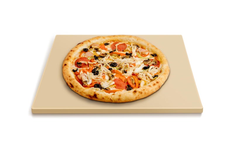 Arcedo Pizza Stone for Oven and Grill 15 x 12 Inch, Rectangular Baking Stone for Bread, Heavy Duty Ceramic Pizza Pan, Thermal Shock Resistant Safe for Bread, Pies and More - Image 1